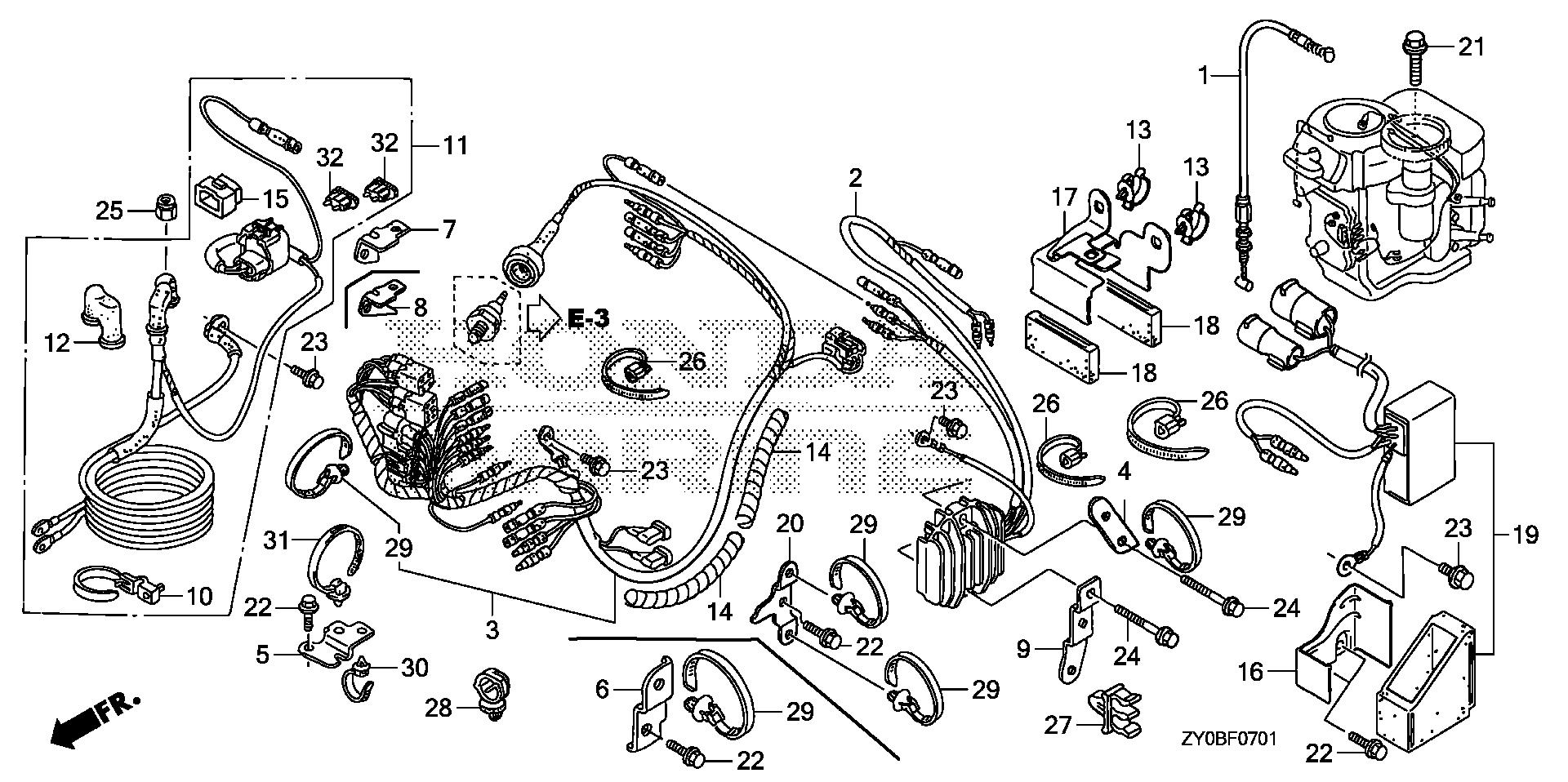 Parts for Portable Outboard Engines (2 - 20 hp) BF BF20